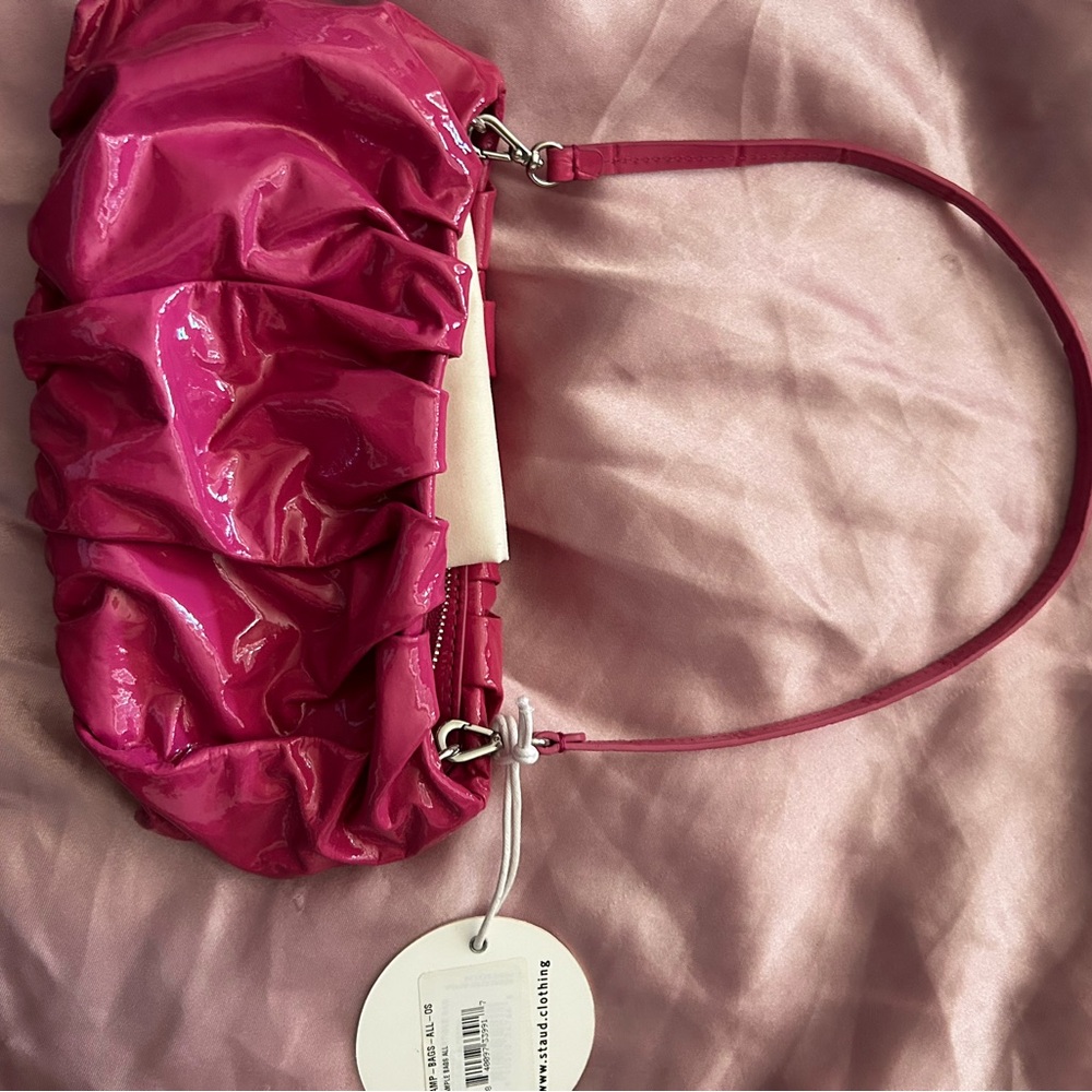 STAUD Pink Patent Shoulder Bag - Picture 3 of 6